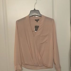 TopShop Blush Pink Chiffon Blouse NWT